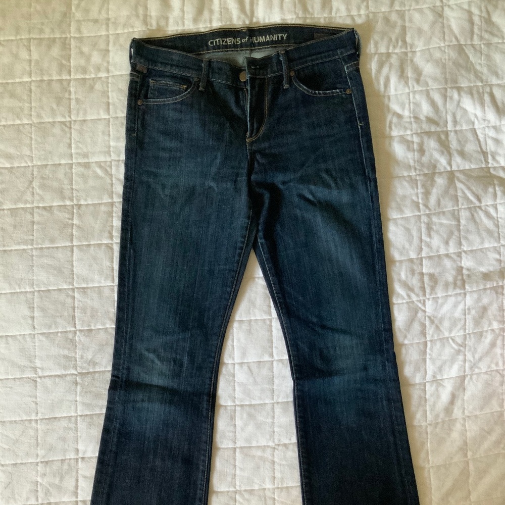 Low rise bootcut leg jeans